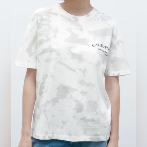 ZARA TIE DYE T-SHIRT WITH TEXT - Picture 10 of 12